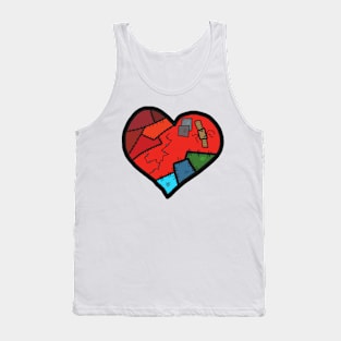 A patched heart Tank Top